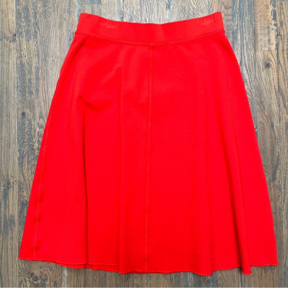 Ann Taylor A-Line Orange Skirt